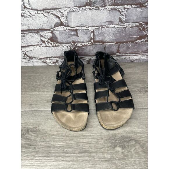 Loeffler Randall Black Leather Pascal Gladiator Strappy Sandals Women Sz 38EU/7M - Picture 4 of 16